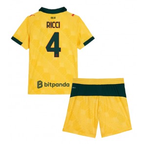 AC Milan Samuele Ricci #4 Replika Tredje Tröja Barn 2025-26 Kortärmad (+ Korta byxor)